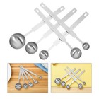  5pcs Stainless Steel Measuring Spoon with Long Handles Coffee Tea Leaf Sauce