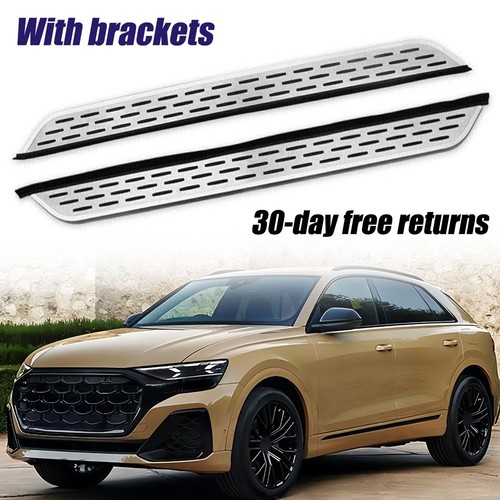 2Pcs Running Boards Nerf Bars Side Steps Fits for Audi Q8 2021-2026 - Picture 1 of 7