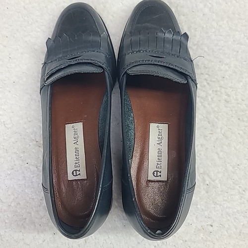 Etienne Aigner Damen-Loafer "Karlie" Größe 7 dunkelgrau klassisch adrette Kiltie  - Bild 6 von 12