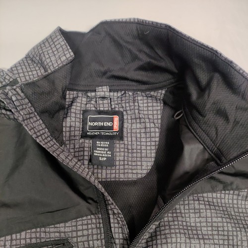 North End Sport Rain Jacket Mens Windbreaker Hooded Gray & Black Sz S Large EUC - Picture 4 of 10