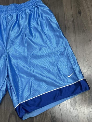 Nike Dazzle Basketball Shorts babyblau glänzend Swoosh lang schwer XL Herren - Bild 2 von 7