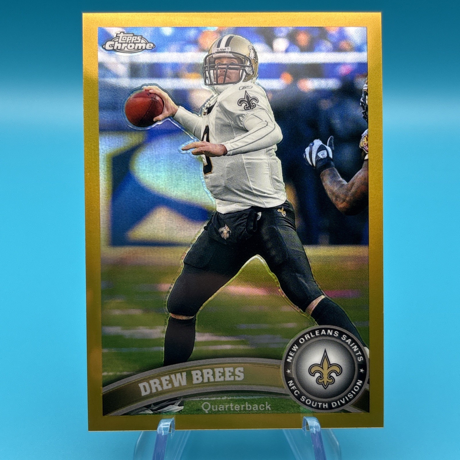 2011 Topps Chrome Gold Refractor #130 Drew Brees New Orleans Saints 12/50