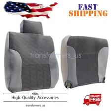 Driver Bottom + Top Cloth Seat Cover Gray For 1994-1997 Dodge Ram 1500 2500 3500