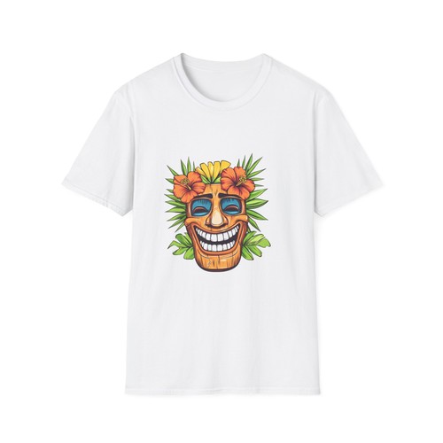 Tropical Tiki T-Shirt | Floral Skull Design for Beach Lovers, Summer Vibe - Picture 7 of 16