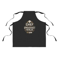 Funny Chef Apron - Spreadsheet Ninja Apron, Cooking Gear, BBQ Apron Gift, Unique