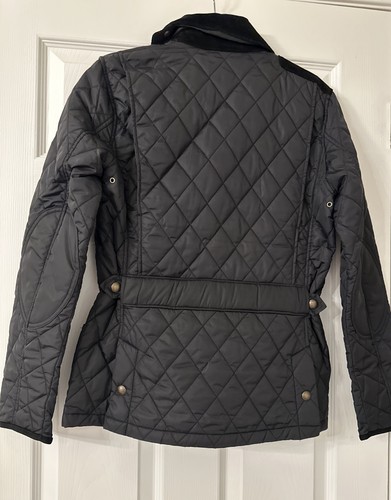 Polo Ralph Lauren Womens Barn Quilt Jacket Coat Size M Black Hunting Equestrian - Picture 11 of 11