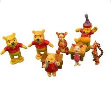 Lot of 7 Disney Winnie The Pooh Mini Plastic Figures Cake Toppers Figurine Toys
