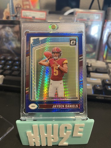 2024 Panini Donruss Optic Jayden Daniels Rated Rookie Blue Hyper Prizm #248