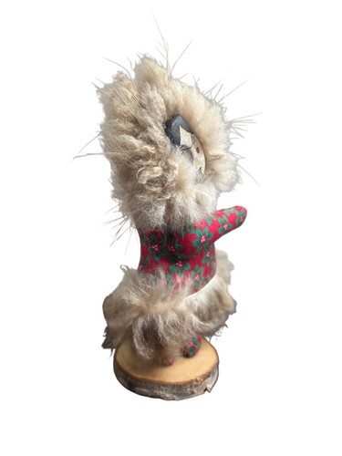 Spirit Mask Alaskan Doll Intuit Folk Art Figure Wood Stand Carol Muth - Picture 6 of 10