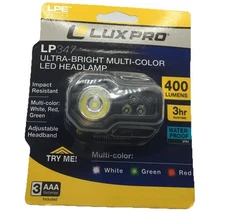 LUXPRO Ultra-Bright 400 Lumens LED Headlamp LP347 Brand New