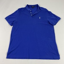 Polo Ralph Lauren Polo Shirt Mens XL Blue Classic Fit Stretch Mesh Pony Logo