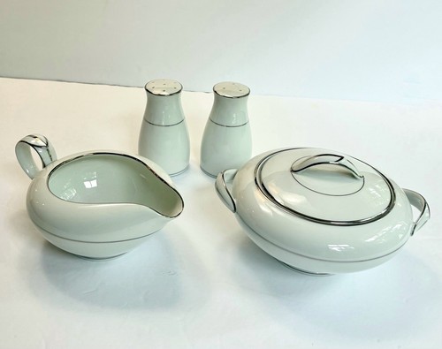 Noritake 5931 DERRY Fine Bone China Sugar Bowl/Creamer/Salt & Pepper Japan - Picture 2 of 11