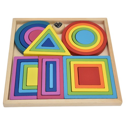(1)Ensemble De Puzzle à Empiler Pour Bébés 6 Formes Bords Arrondis Jouet - Imagen 12 de 12