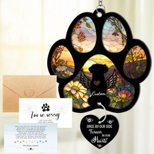 DIY Dog Angel Suncatcher with Sympathy Card - Pet Sympathy Gifts for Loss of ...