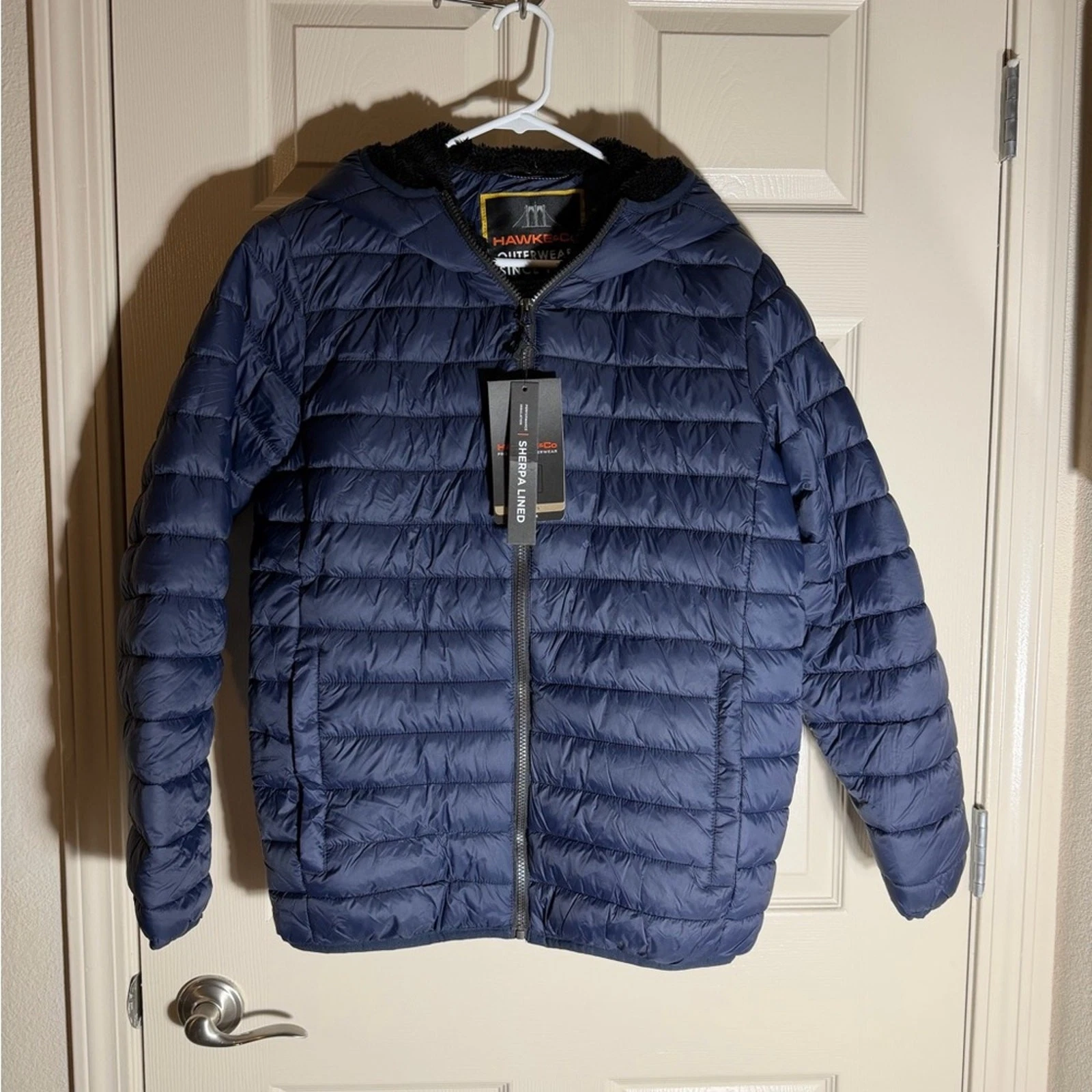 NWT Hawke & Co Men's Deep Blue Puffer Jacket
