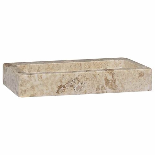 Wall-Mounted Sink Marble Natural Stone Basin Washroom Bathroom Sink vidaXL - Picture 3 of 30