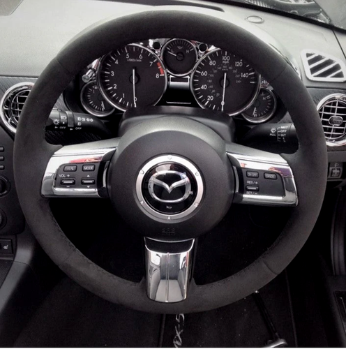 $ MAZDA MX-5 mk3 III NC & RX-8 R3 Flat Bottom Steering wheel included ALCANTARA - Picture 8 of 11