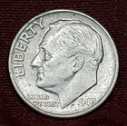 1947-P Roosevelt Dime Silver Free Shipping
