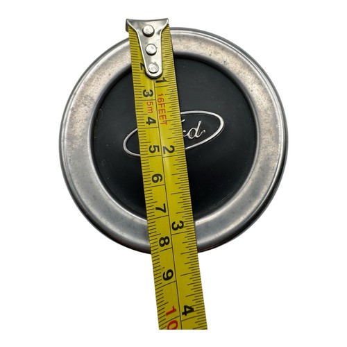 Ford 3.25” OEM Black Silver Horn Cap Emblem 2L5Z-1130-BA Style - Picture 3 of 4