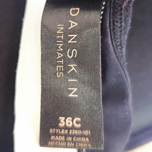 Danskin Intimates Black Bra 36C Full Coverage Adjustable Elastic Straps No Wire - Picture 3 of 7