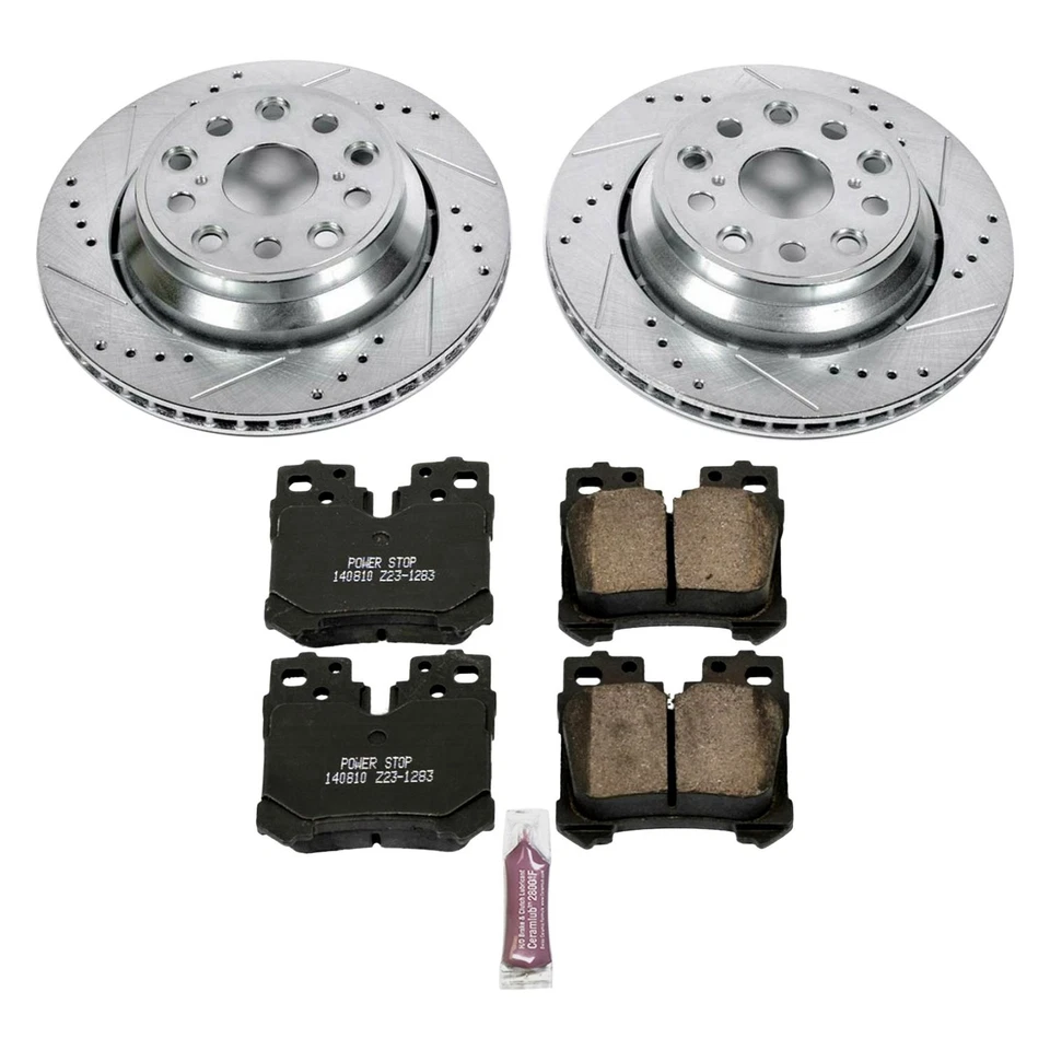 For Lexus LS460 07-09 Brake Kit 1-Click Z23 Evolution Sport Drilled & Slotted Foto 2 de 4