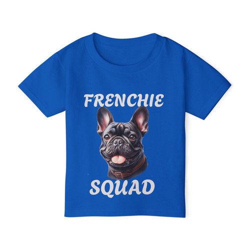 The Frenchie Squaad Fun Dog Toddler T-Shirt - Fun Kid Who Loves Bulldogs - Picture 3 of 13
