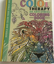 NEW Color Therapy Book: Hardback Anti-stress Coloring Book Adult