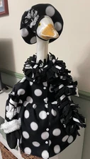 GOOSE CLOTHES ~BLACK & WHITE POLKADOT WINTER COAT - GOOSE OUTFITS BY TERRI