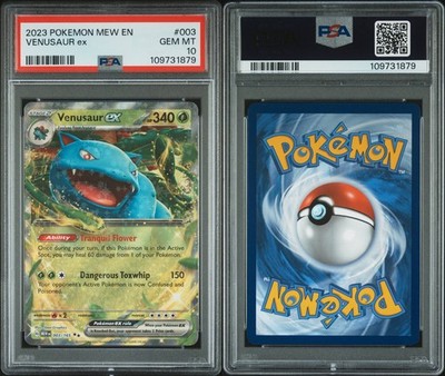 PSA 10 VENUSAUR EX #003 POKEMON MEW EN-151 2023 | eBay