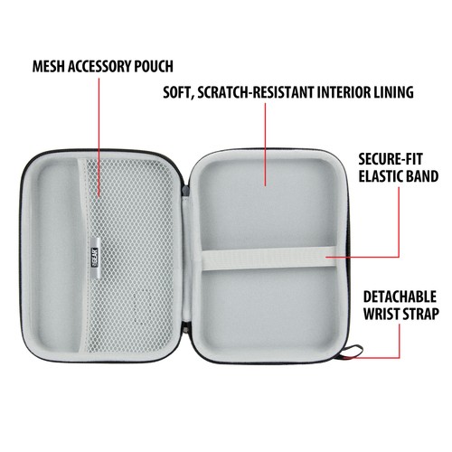 USA GEAR Protective Hard Shell Electronics Carrying Case with Accessory Pocket - Picture 3 of 8
