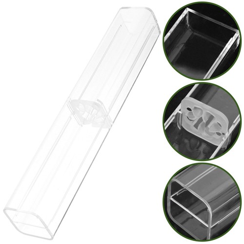 25 Pcs Pencil Case Box with Lid Clear Favor Boxes Plastic Pens Writing