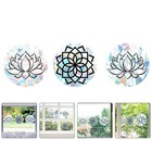 3 Pcs Room Window Stickers Bathroom Square Anti-collision Decals