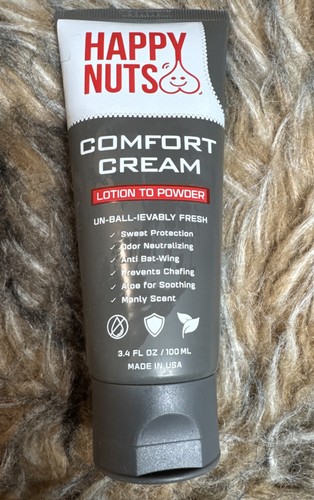 Happy Nuts Comfort Creme unparfümiert 3,4 flüssige Unzen Anti-Scheuern Schweißabwehr versiegelt - Bild 5 von 5