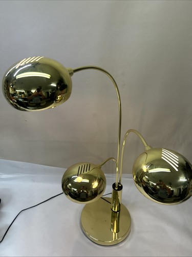 Brass 3-Arm Eyeball Vintage Anthony California Hollywood Regency Table Lamp - Picture 3 of 10