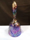 Fenton Blue Carnival Glass Garden of Eden Bell