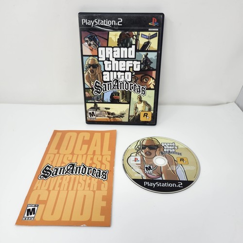 Grand Theft Auto: San Andreas (Sony PlayStation 2/PS2, 2004) W/ Manual (no map) - Picture 11 of 11