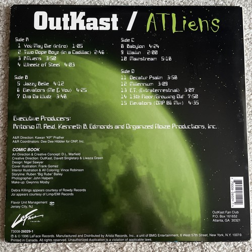 Outkast ATLiens NM 2 x Vinyl LP - 1996 First Pressing 73008-26029-1 LaFace - Picture 2 of 7