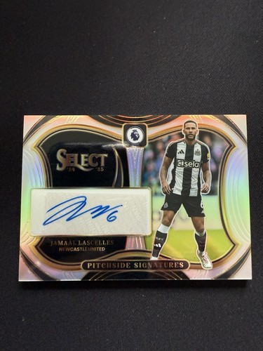 Jamaal Lascelles Auto PITCHSIDE Signatures Newcastle United Panini Prizm 2024-25