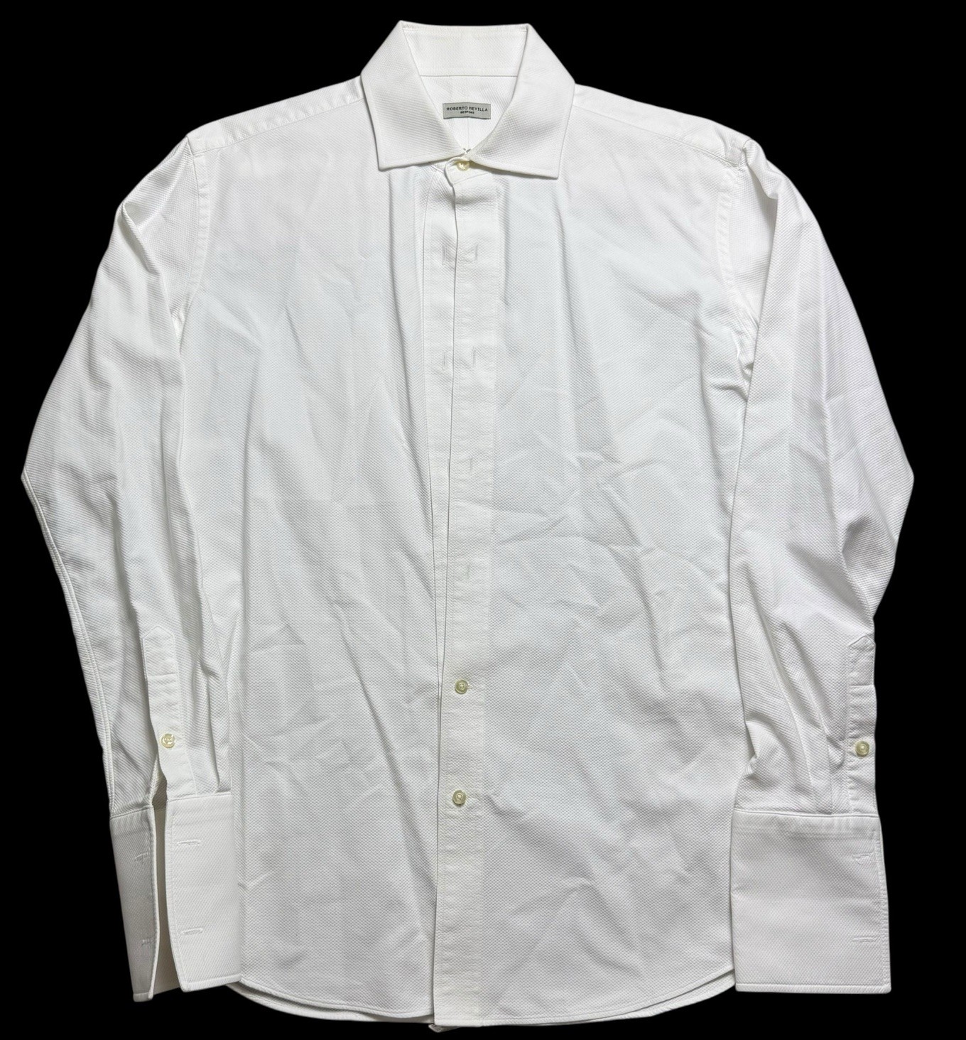 Camicia da pranzo uomo su misura collo 16 75” polsino francese fila Savile