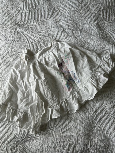 Christian Dior Girls Cotton White Long Wrap Skirt Size 6 Years - Picture 2 of 5