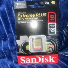 SanDisk 32GB UHS-I U3 SDHC Memory Card Factory Sealed