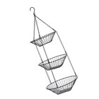 1Pc Hollow Fruit Basket Iron Art Hanging Basket Three-layer Basket