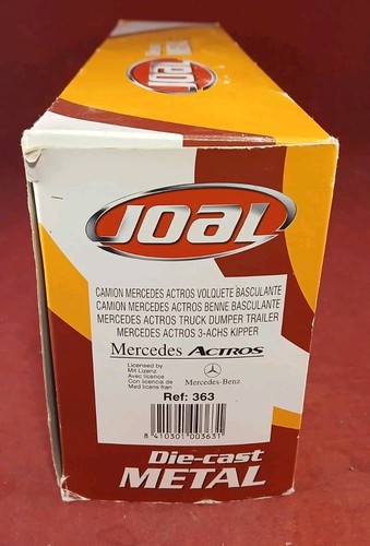 Remolque de volquete Joal Mercedes Actros 1:50 camión semi plataforma nuevo en caja España años 80 - Imagen 4 de 7