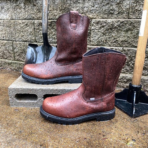 IRON AGE Men's 11" Hauler Composite Toe Pull On Work Boot Brown - IA0194, Brown - Picture 5 of 5