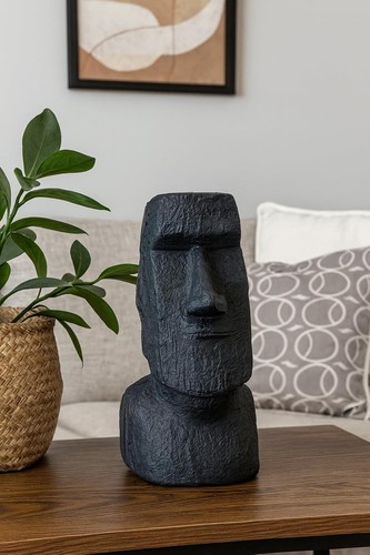 Easter Island Head Statue Indoor Home Outdoor Garden Decor Display Moai Ornament - Picture 5 of 8