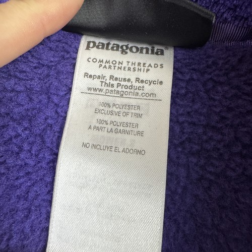 Patagonia Pullover Donna Medio Viola Polartec Pile Synchilla Maglione Giacca - Foto 3 di 13