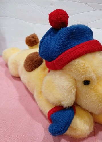 Vintage Eden Spot the Dog Plush With Hat Scarf Mittens Yellow Brown Spots 1993 - Picture 3 of 14