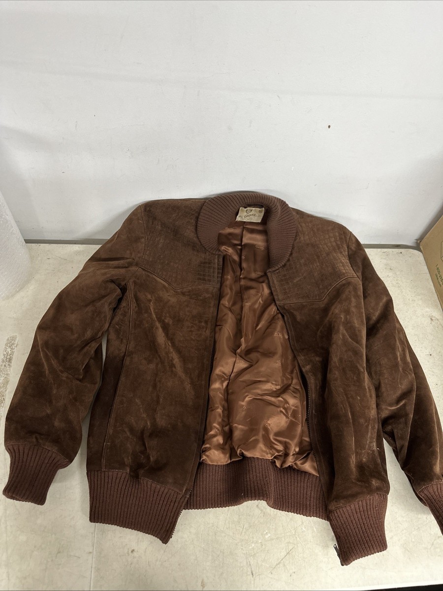 70's Old GUCCIオールドグッチ レザージャケット ハーフコート 本革 Old GUCCI Jacket Half Coat Genuine Leather 70's Brown Size