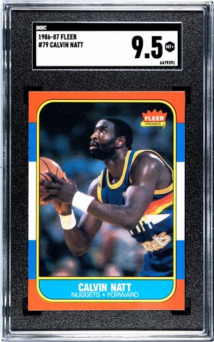1986-87 Fleer #79 ~ Calvin Natt ~ SGC 9.5 MINT+ ~ Nuggets