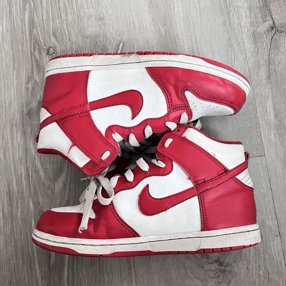 Nike Dunk High University vermelho branco DD2314-114 GS tamanho 3Y juvenil - Imagem 3 de 4